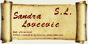 Sandra Lovčević vizit kartica